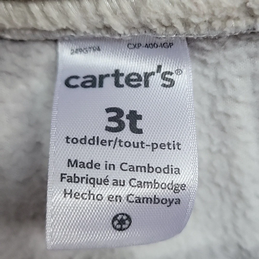 *3/$15* Carter's Size 3T Gray & White Checkered Sweater